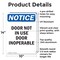 Signmission Door Not In Use Door Inoperable, 10 in W x Rectangle, Aluminum OS-2PACK-NS-A-1014-V-11514 - alternate 3